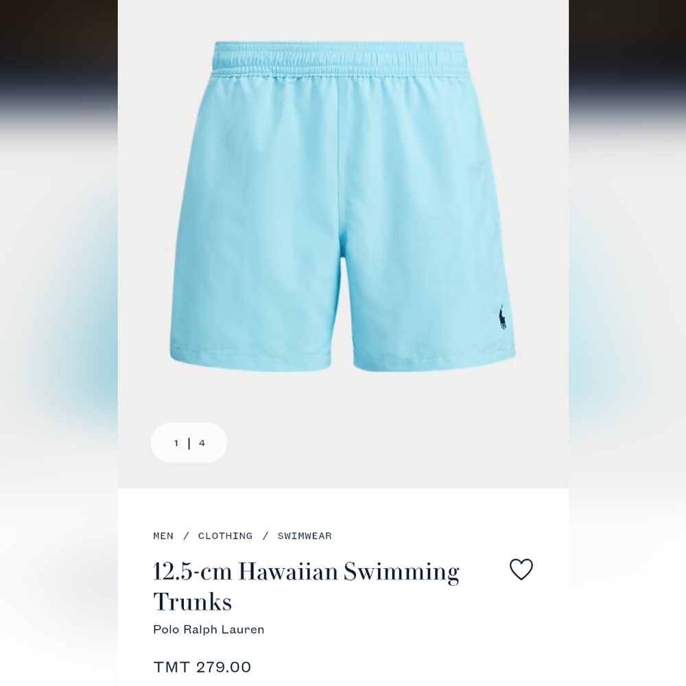 Ralph Lauren Light Blue Swim Trunks